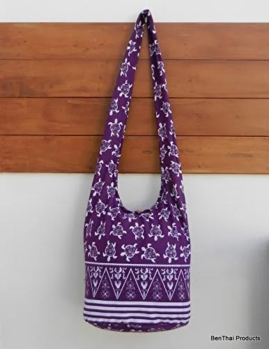 Miniatura 2 de BTP - Bolso bandolera para mujer, estilo hippie Hobo, algodón tailandés, estilo bohemio, tamaño grande