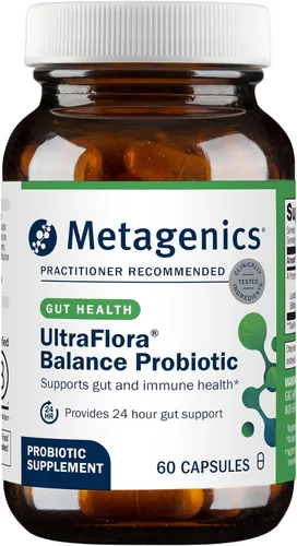 Miniatura 9 de Metagenics UltraFlora Balance Probiotic - Suplemento diario de salud intestinal estable para apoyo digestivo e inmunológico* - Sin OMG y sin gluten