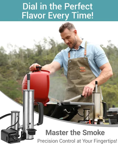 Miniatura 5 de Generador de humo para queso, tubo de humo para ahumador de pellets, fabricante de humo eléctrico portátil, accesorios de ahumador para exteriores