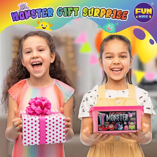 Miniatura 3 de Kit de slime de monstruo de Halloween para niñas de 6 a 12 años, kit de fabricación de slime FunKidz que brilla en la oscuridad para niños, haz