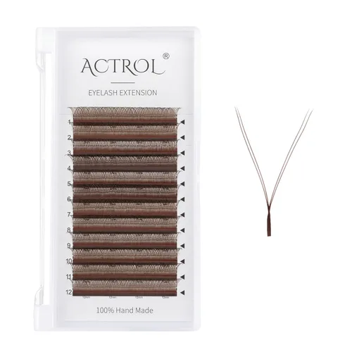 Miniatura 33 de Extensiones de pestañas 4D W, color negro, 0.003 in, rizo D, 0.315 in, volumen individual, YY, extensiones de pestañas en forma de W, fáciles