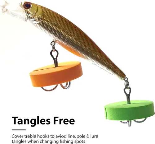 Miniatura 2 de Cubiertas de gancho de pesca, capó de gancho, protectores de gancho agudos, talla única, sin enredos, material EVA, tapas de gancho de pesca que