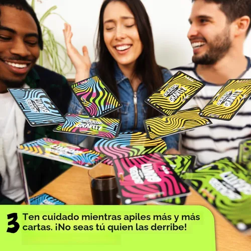Miniatura 4 de Big Potato Cards vs Gravity: Juego de cartas de apilado y equilibrio definitivo Juego de mesa impermeable para diversión familiar, vacaciones