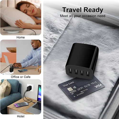 Miniatura 4 de Estación de carga USB para Samsung Galaxy S26 Ultra S25 FE S24 S23 S22 S21 S20 A17 A16 5G A56 Z Flip 7 Z Fold 7, bloque de carga rápida, enchufe USB