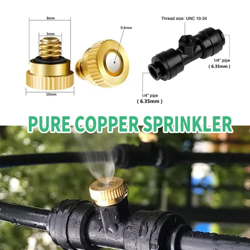 Miniatura 4 de Sistema de nebulización de 50 pies para enfriar el sistema de niebla al aire libre para patio exterior que produce niebla de agua en el patio