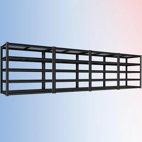 Miniatura 19 de PrimeZone Estantería de garaje resistente de 40 pulgadas de ancho, 2200 LBS, estantes de almacenamiento de 4 niveles, estante de alambre de metal