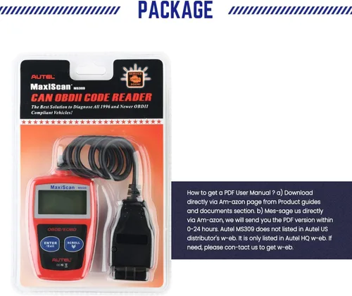 Miniatura 9 de Autel OBD2 Escáner MS309 Universal para Coche, Lector de Códigos de Fallas del Motor, Comprueba la Luz de Verificación del Motor y el Estado
