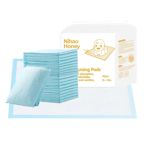 Cambiadores desechables para bebé, paquete de 20 cambiadores de pañales portátiles, cambiador de bebé, almohadillas de lactancia impermeables (azul,