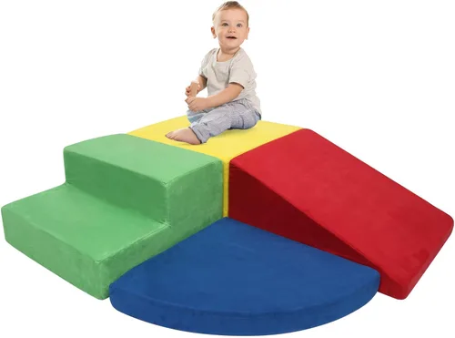 TOLEAD Bloques Grandes de Escalada para Bebés 4 piezas Juguetes de Escalada para Niños Pequeños - Equipo de Gimnasio de Juego de Espuma Suave de