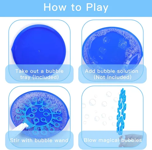 Miniatura 2 de Juego de varitas de burbujas, 28 piezas de varita de burbujas grande con bandeja, ideal para niños, regalos de fiesta de burbujas de verano al aire