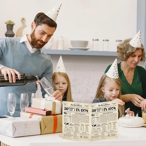 Miniatura 4 de Divertida tarjeta de cumpleaños número 50, tarjeta de cumpleaños de 1974 para novio, tarjeta de feliz cumpleaños 50 para mujeres y hombres, tarjeta