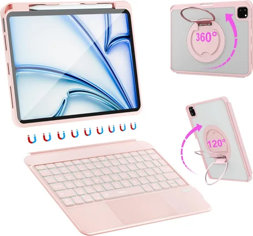 Miniatura 14 de WIWU Funda con teclado para iPad Pro de 11 pulgadas M5/M4 2025/2024, color negro