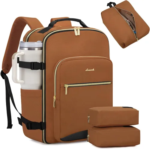 Miniatura 14 de LOVEVOOK Mochila de viaje para llevar a bordo, Mochilas de viaje