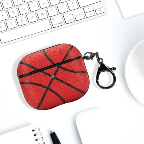 Miniatura 2 de Funda para Airpods 3 2021, para Airpods 3, accesorios de piel, patrón deportivo para Airpods 3, funda de cuero para AirPods 3, funda de carga