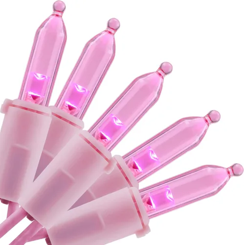 Miniatura 14 de YULETIME - Luces de Navidad LED púrpuras con cable marrón, 33 pies, 100 unidades, juego de luces de cadena certificadas por UL, calidad comercial