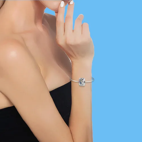 Miniatura 66 de LNQOBU Happy Life - Colgante para pulseras de abalorios, plata de ley 925 para mujer (con un espaciador de cuentas)