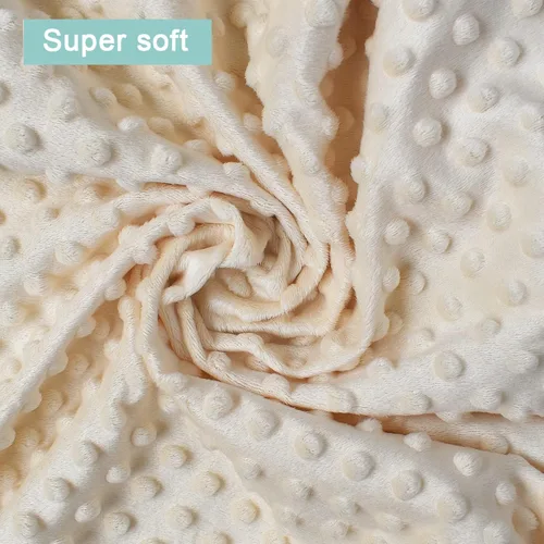Miniatura 2 de Owlowla Funda para cambiador, sábanas suaves de punto minky para cambiador para bebé niño y niña (crema)