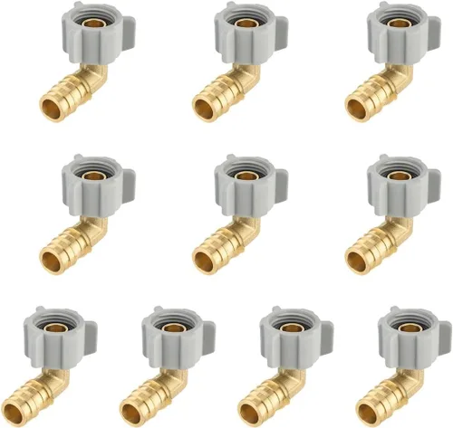 Miniatura 11 de Paquete de 2 accesorios de latón EFIELD Pex-A de expansión de flujo completo de 1/2 pulgada Pex X 1/2 pulgada NPT hembra codo giratorio, ASTM F1960