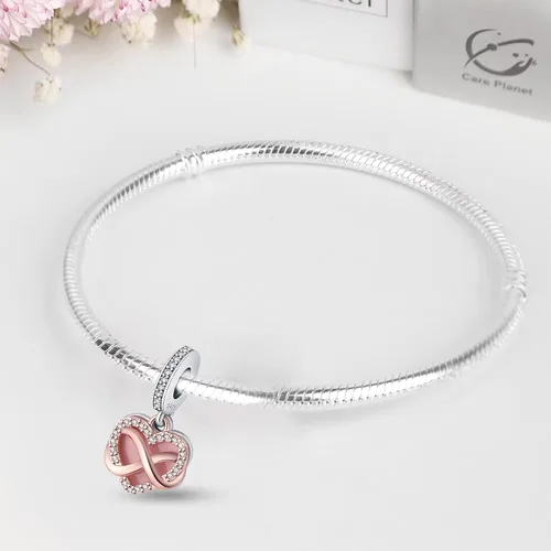 Miniatura 2 de Abalorios de plata de ley 925 para pulseras Pandora, regalos de joyería para mujer y niña.