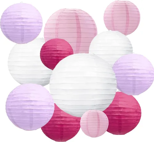 Miniatura 28 de 20 linternas de papel negras para fiestas, 6, 8, 10, 12 pulgadas, chinas, asiáticas, colgantes, redondas, para cumpleaños, bodas, Halloween