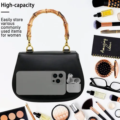 Miniatura 3 de Bolso de mano para mujer, bolso cruzado con asa superior en forma de bambú