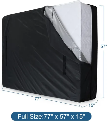 Miniatura 5 de Bolsas para colchones para mudanza y almacenamiento tamaño Twin, protector de colchón impermeable, funda de colchón con asas de servicio pesado