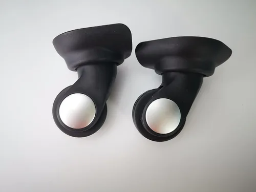 Miniatura 16 de Zoofen Ruedas de equipaje de repuesto para maleta, color negro, ruedas de repuesto para maleta con 4 agujeros para tornillos (Z-293)