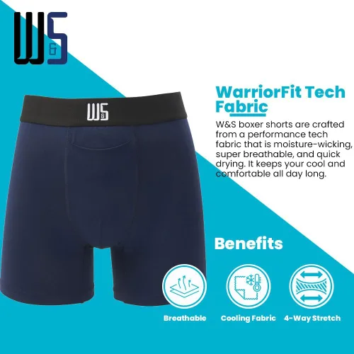 Miniatura 3 de Warriors & Scholar - Calzoncillos tipo bóxer para hombre que absorben la humedad