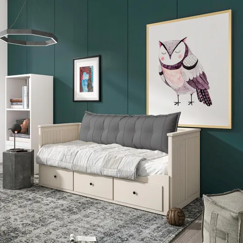 Miniatura 7 de Johnear Almohada Grande para Cabecero de Algodón y Lino, Cojín para Cama Diurna, Respaldo, Almohada Cilíndrica de Soporte y Posicionamiento