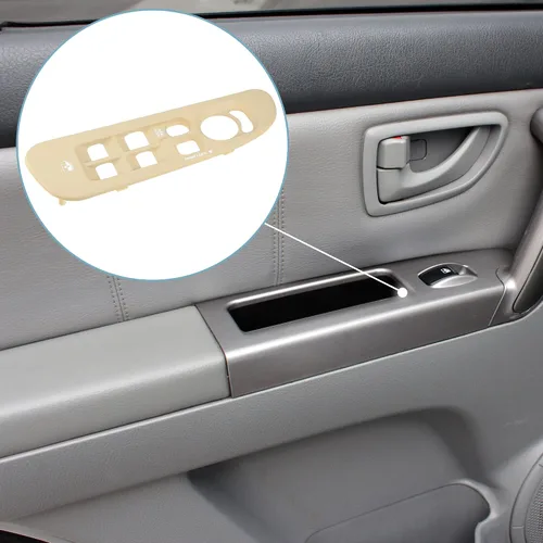 Miniatura 3 de X AUTOHAUX 5HZ71XDVAD Cubierta de bisel para interruptor de ventana de puerta para Dodge para Ram 1500 2500 3500 2002-2010 Driver lado izquierdo