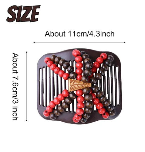 Miniatura 2 de 5 Piezas de Accesorios Mágicos Elásticos para el Cabello: Clips de Peine Elásticos Ajustables, Hacedores de Moños Vintage para Mujeres, Niñas