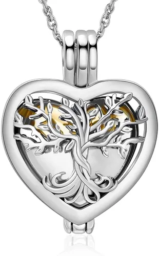 Miniatura 8 de shajwo Collar de cenizas de urna de árbol de la vida para mujeres y hombres, amado, dije conmemorativo de ceniza humana