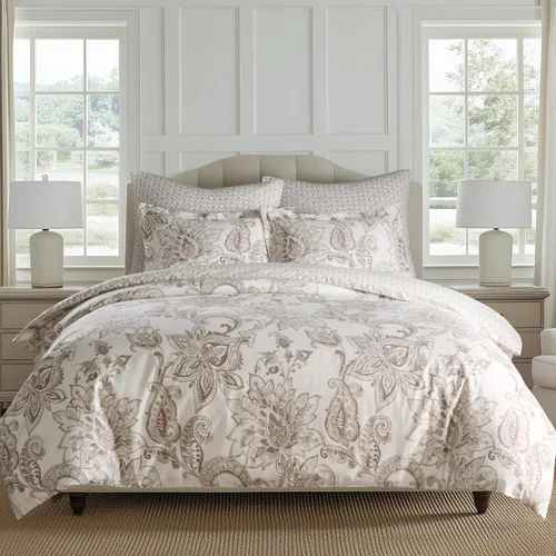 Miniatura 9 de Levtex Home - Juego de colcha Bennett - Colcha individual (80 x 106 pulgadas) y 1 funda estándar (20 x 26 pulgadas) - Paisley floral - Azul y blanco