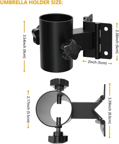 Miniatura 2 de Soporte de acero inoxidable para sombrilla de patio, resistente (se adapta a sombrillas de hasta 2 pulgadas), base de sombrilla de patio, se puede