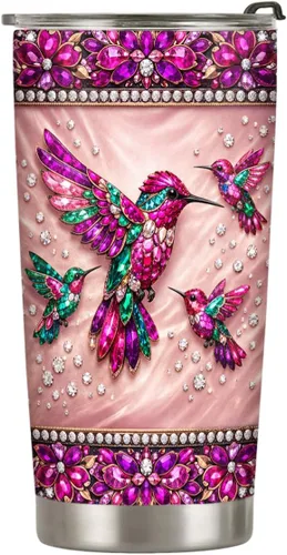 Miniatura 11 de 20oz Jewelry Butterfly Tumbler, Inspirational, Motivational Birthday Gifts for Butterfly Lovers, Coffee Tumbler for Women, Stainless Steel Double