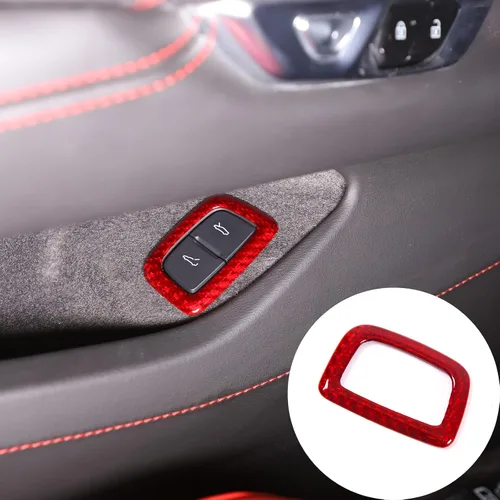 Miniatura 2 de Sekhyna Cubierta de botón del interruptor del maletero compatible con Corvette C8 Stingray 2020 2021 2022 2023 fibra de carbono real / ABS 1 pieza