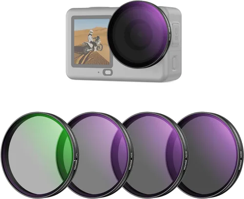 Miniatura 13 de NEEWER Filtro ND variable compatible con DJI Osmo Action 5 Pro/4/3, ND2-32 1-5 Paradas a presión Multicoated HD Vidrio óptico de densidad neutra