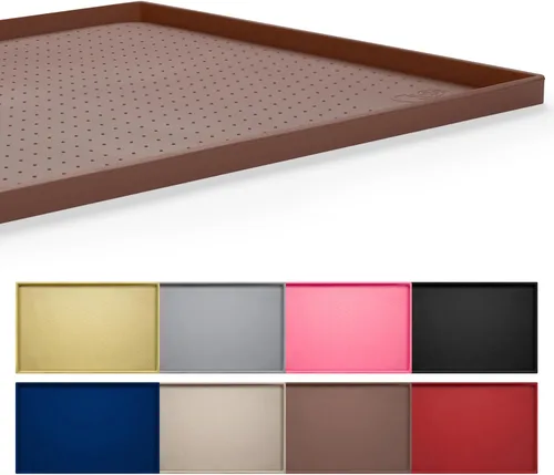 Miniatura 12 de Hubulk Tapete de alimentación para perros, 100% impermeable, mantel individual de silicona de grado alimenticio para tazones de comida y agua