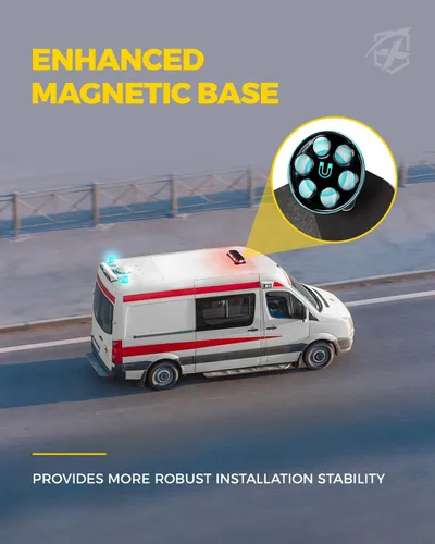 Miniatura 5 de Xprite Barra de Luz Estroboscópica de Emergencia Ámbar para Techo, Luces Intermitentes de Advertencia y Baliza de Seguridad con Panel de Control
