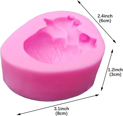 Miniatura 2 de 3D Halloween Humano Sangriento Corazón en forma de helado Mousse Molde de silicona DIY molde de silicona Fondant pudín jalea pastel decoración