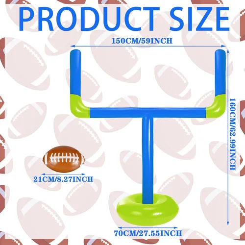 Miniatura 2 de Inflatable Jumbo Football Set Inflatable Football Goal with Beach Ball Target Goal Post Ball Accessories Outdoor Sport Summer Beach Pool Games for