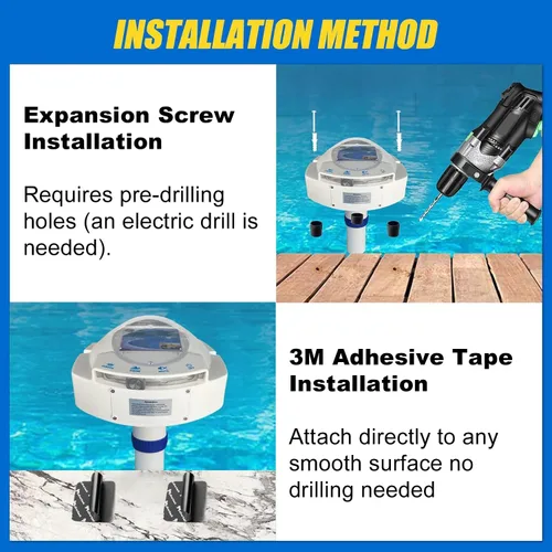 Miniatura 2 de Alarma de piscina con receptor remoto, sistema de monitor de ahogamiento subacuático para piscina, alarmas junto a la piscina alimentadas por