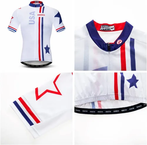 Miniatura 4 de Jersey de ciclismo para hombre, verano anti-sudor camisas de ciclismo transpirable ropa de ciclismo equipo de carretera ropa de ciclismo de secado