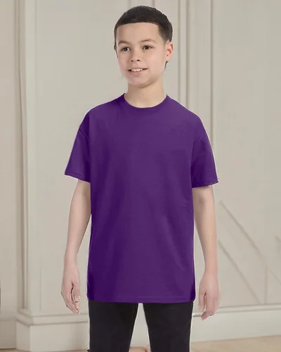 Miniatura 4 de Gildan Camiseta juvenil de 53 oz - Estilo # G500B etiqueta original