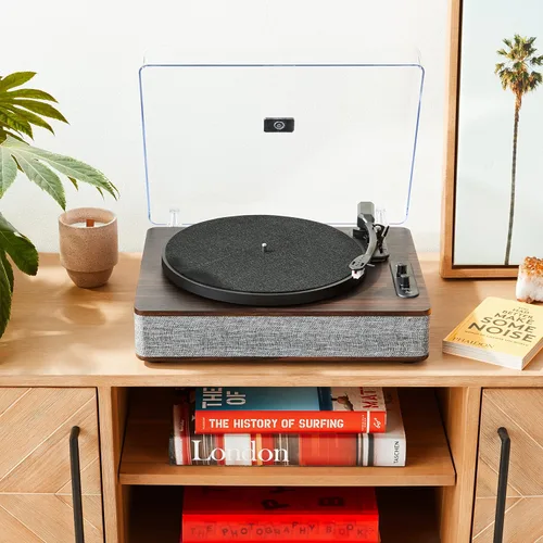 Miniatura 2 de ION Audio Luxe LP - Reproductor de discos de vinilo Bluetooth con altavoces, conversión USB, placa de tamaño completo, parada automática, salida