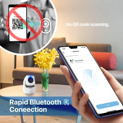 Miniatura 3 de Cámara de seguridad para el hogar WiFi de 2K con inclinación panorámica 360 HD 2.4GHz, monitores para bebés/mascotas, audio de 2 vías, noche de luz