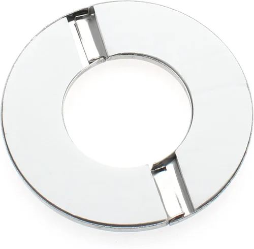 Miniatura 3 de FDXGYH 2 piezas de identificación de 2-3/8 pulgadas de acero inoxidable con brida dividida de pared de cinta autoadhesiva redonda cubierta de placa