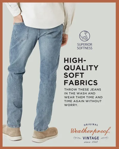 Miniatura 5 de Weatherproof Vintage Jeans para hombre Jeans de mezclilla súper suaves Jeans elásticos para hombre, jeans azules y negros para hombres, jeans