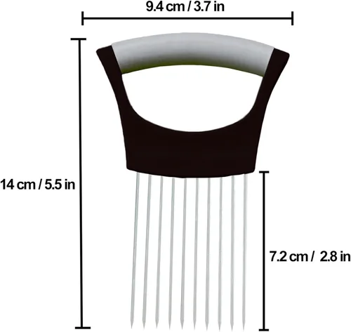 Miniatura 6 de Soporte de cebolla para rebanar cebolla, herramienta auxiliar de picador de cocina, cortador de verduras con cubierta protectora para tomate, limón
