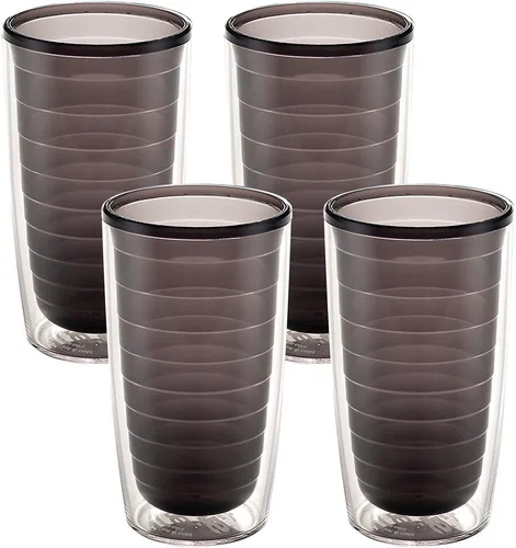 Miniatura 33 de Tervis - Vaso de viaje de mesa transparente y colorido Bayou View Collection fabricado en Estados Unidos, taza de viaje de doble pared con Surtido